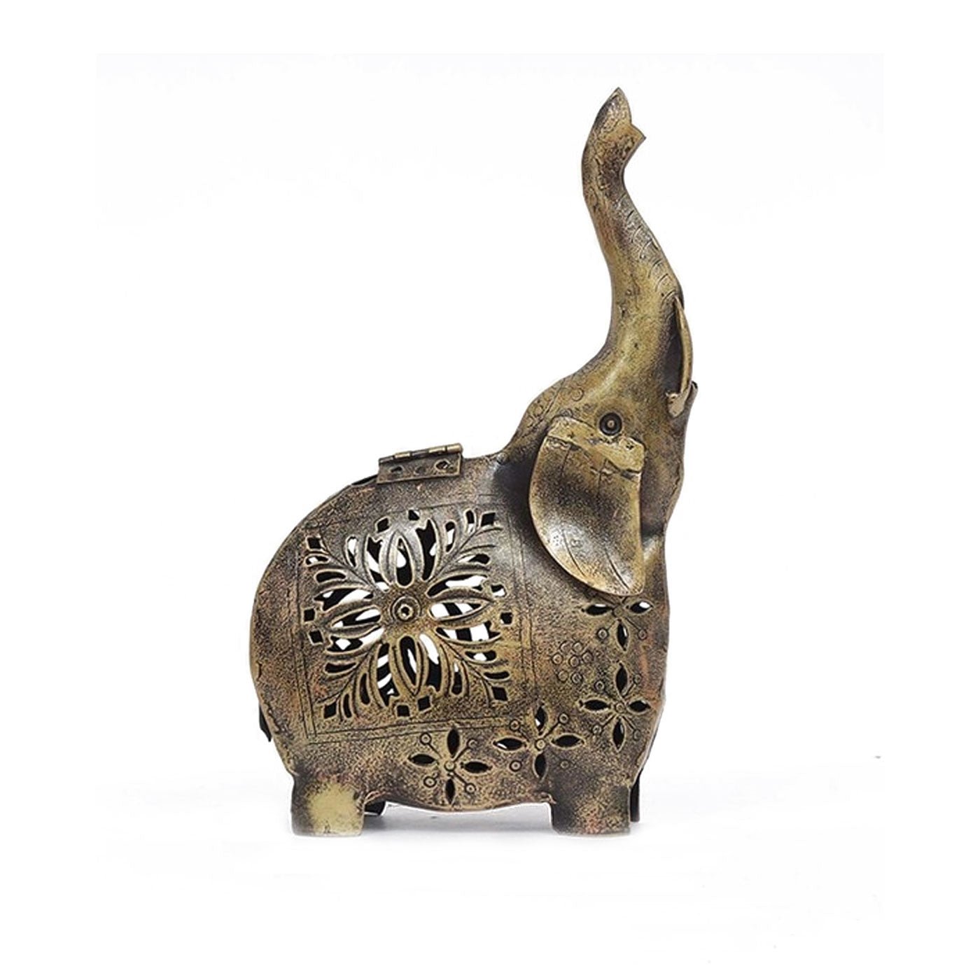 Antique Bronze Elephant Tealight Holder - Nestern