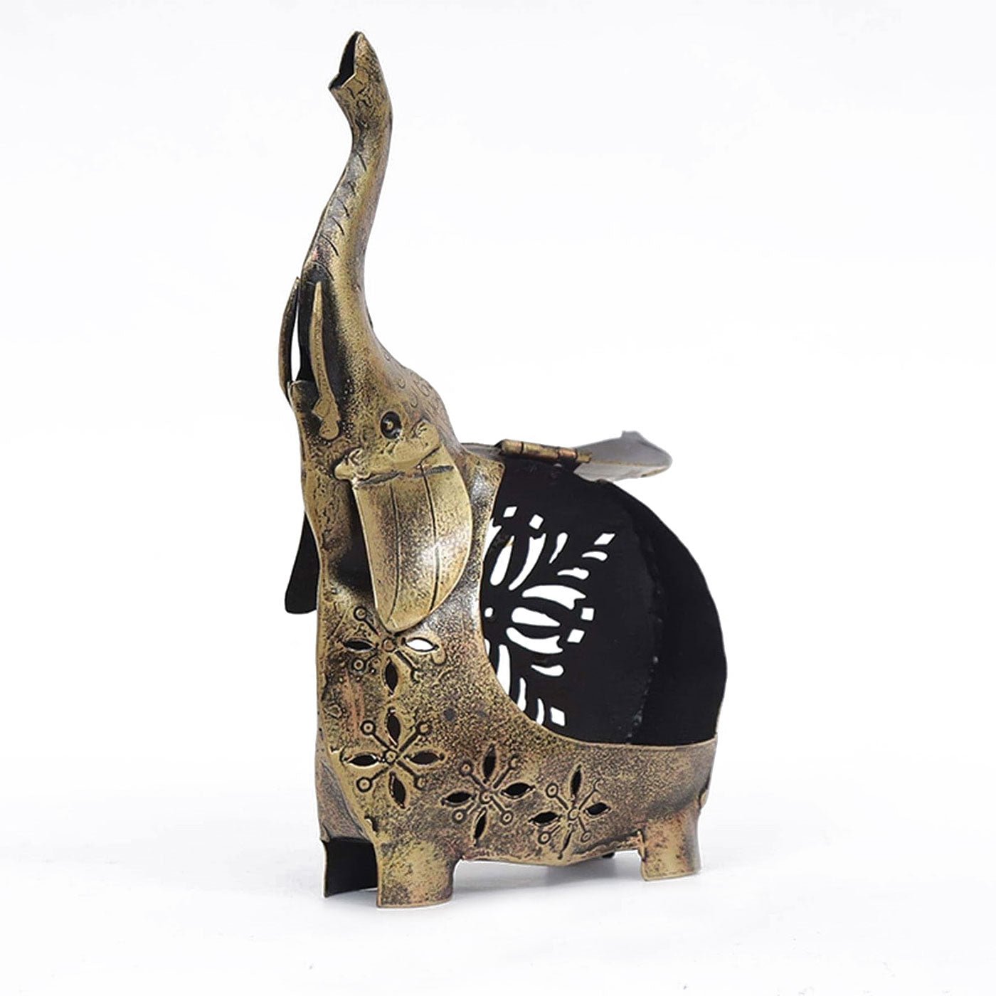 Antique Bronze Elephant Tealight Holder - Nestern