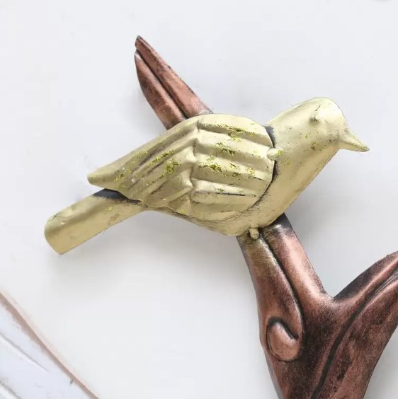 Bird on Branch Metal Wall Art – Rustic Nature-Inspired Décor - Nestern
