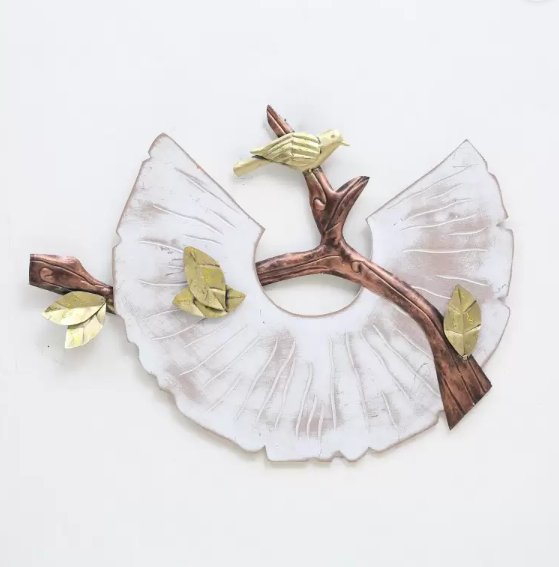 Bird on Branch Metal Wall Art – Rustic Nature-Inspired Décor - Nestern