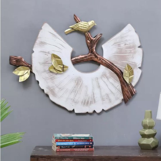 Bird on Branch Metal Wall Art – Rustic Nature-Inspired Décor - Nestern