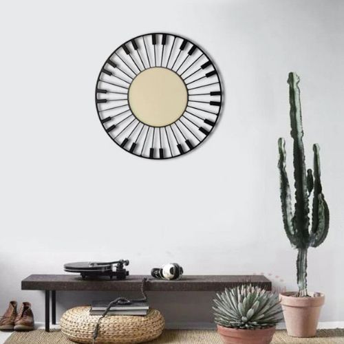 Vintage Style Distressed Black Metal Framed Mirror
