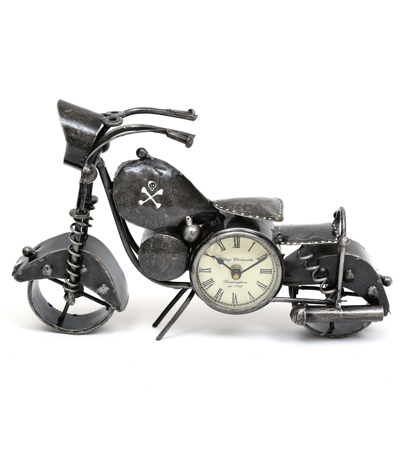 Antique Metal Biker Table Clock - Nestern