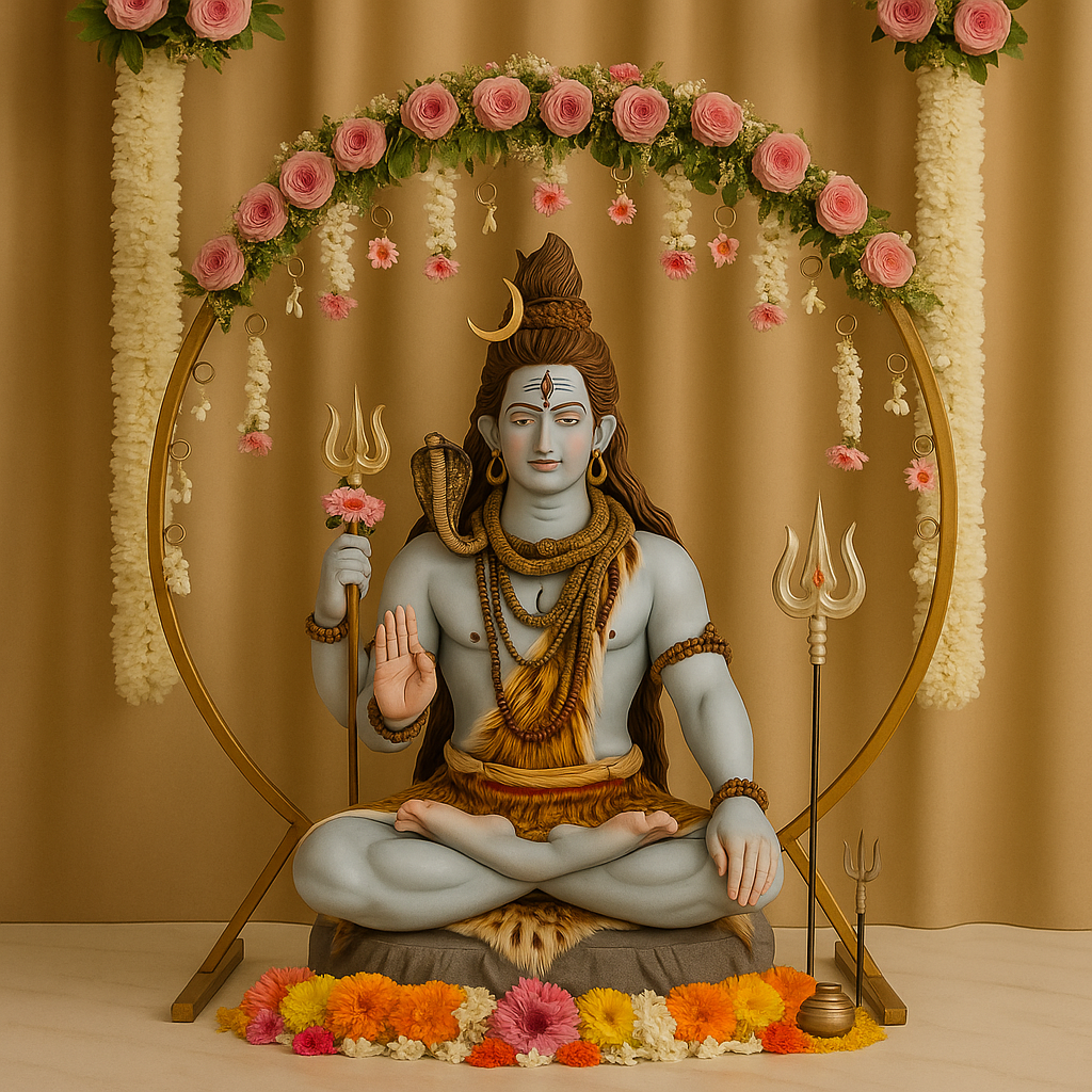 Elegant Round Pooja Stand for Divine Home Decor