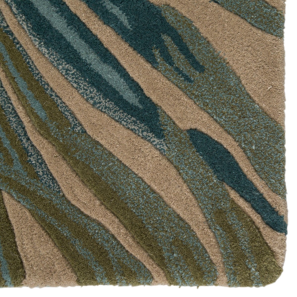 Contemporary Leaf Design Hand-Tufted Area Rug - Switzerland Wool Collections - Nestern