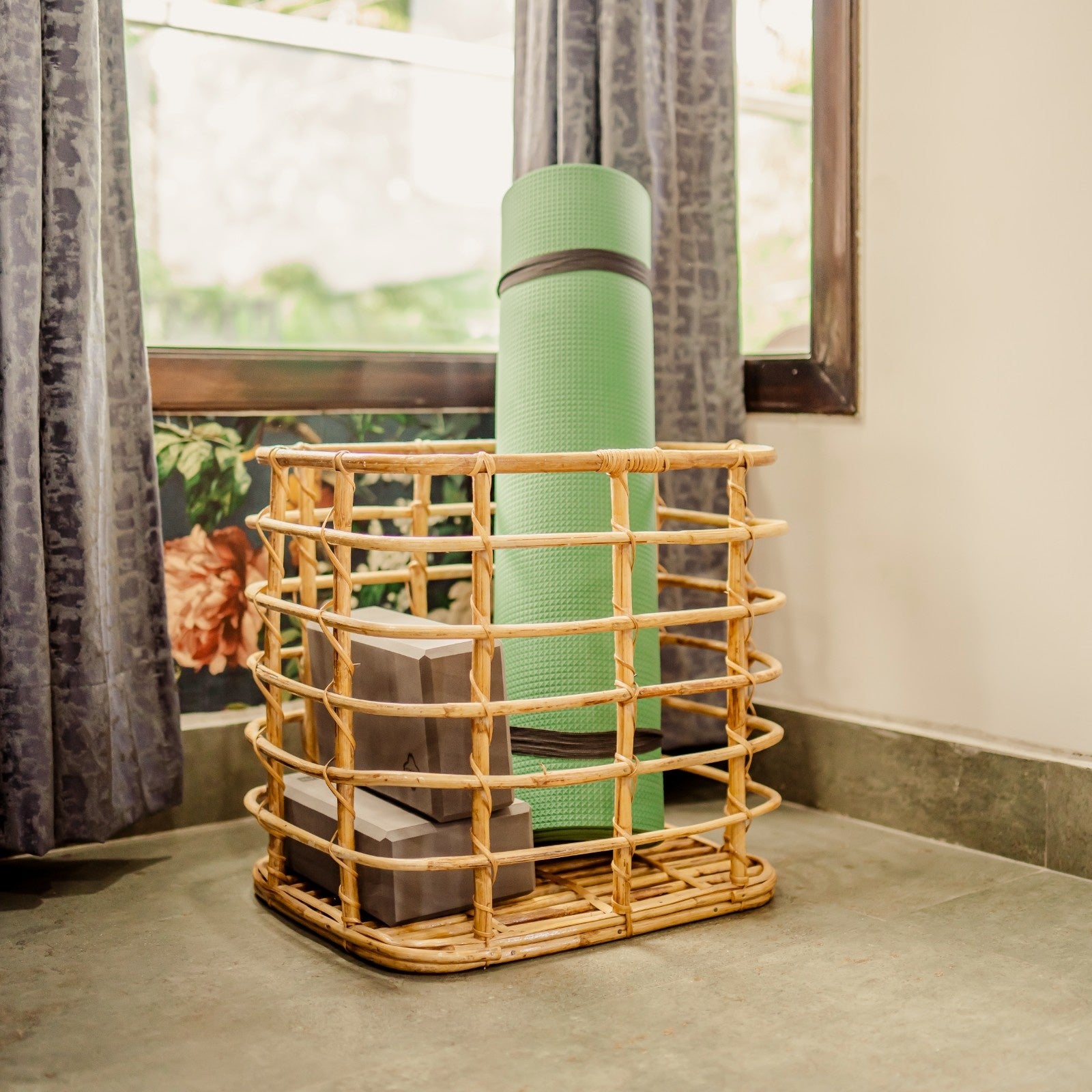 Eco-Friendly Handcrafted Rattan Storage Basket for Home Organization
