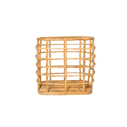Eco-Friendly Handcrafted Rattan Storage Basket for Home Organization