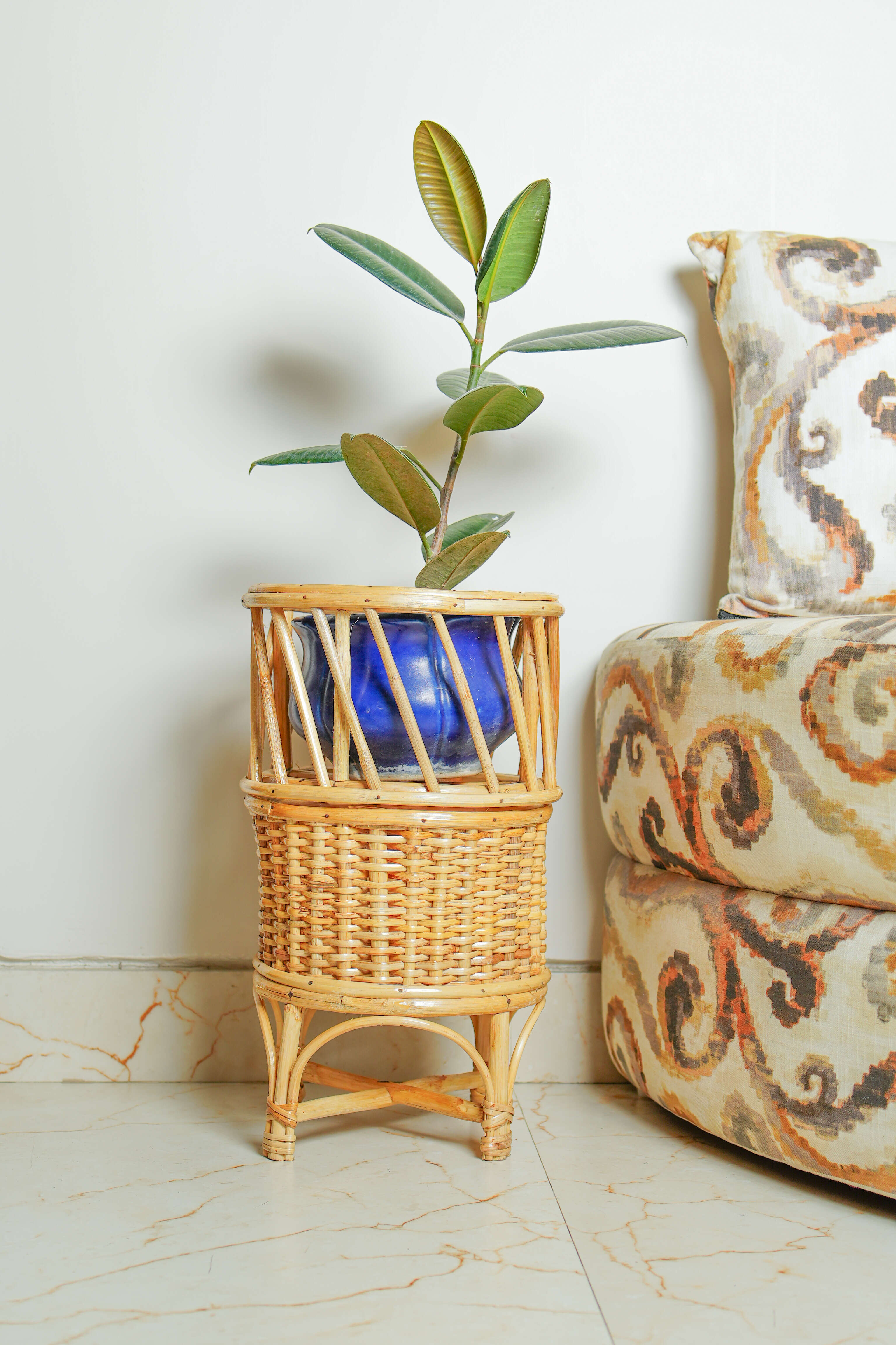 Premium Rattan Handmade Planter Stand