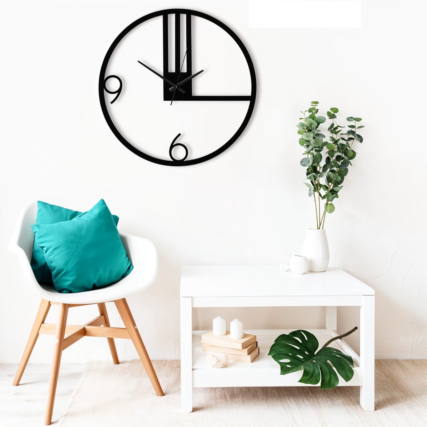 Modern Geometric Wall Clock with Minimalist Artistic Design