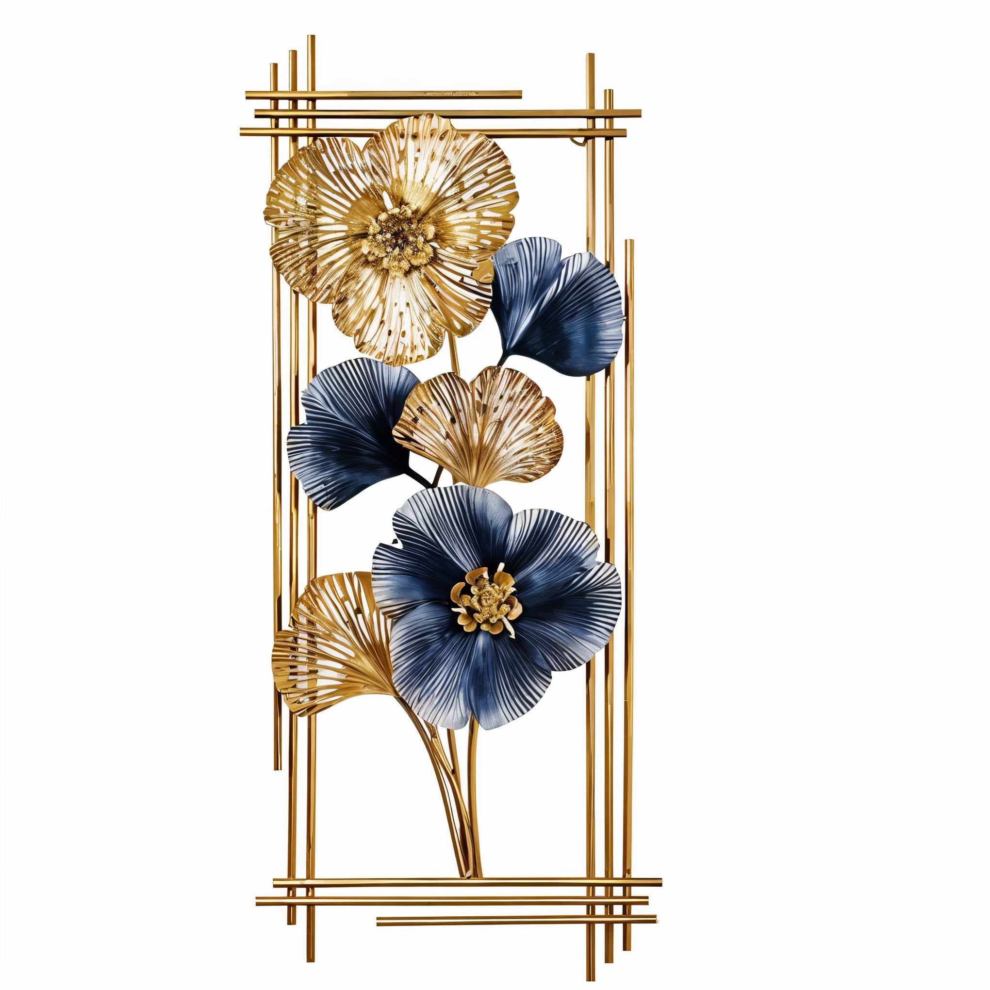 Luxury Golden Ginkgo Metal Wall Art