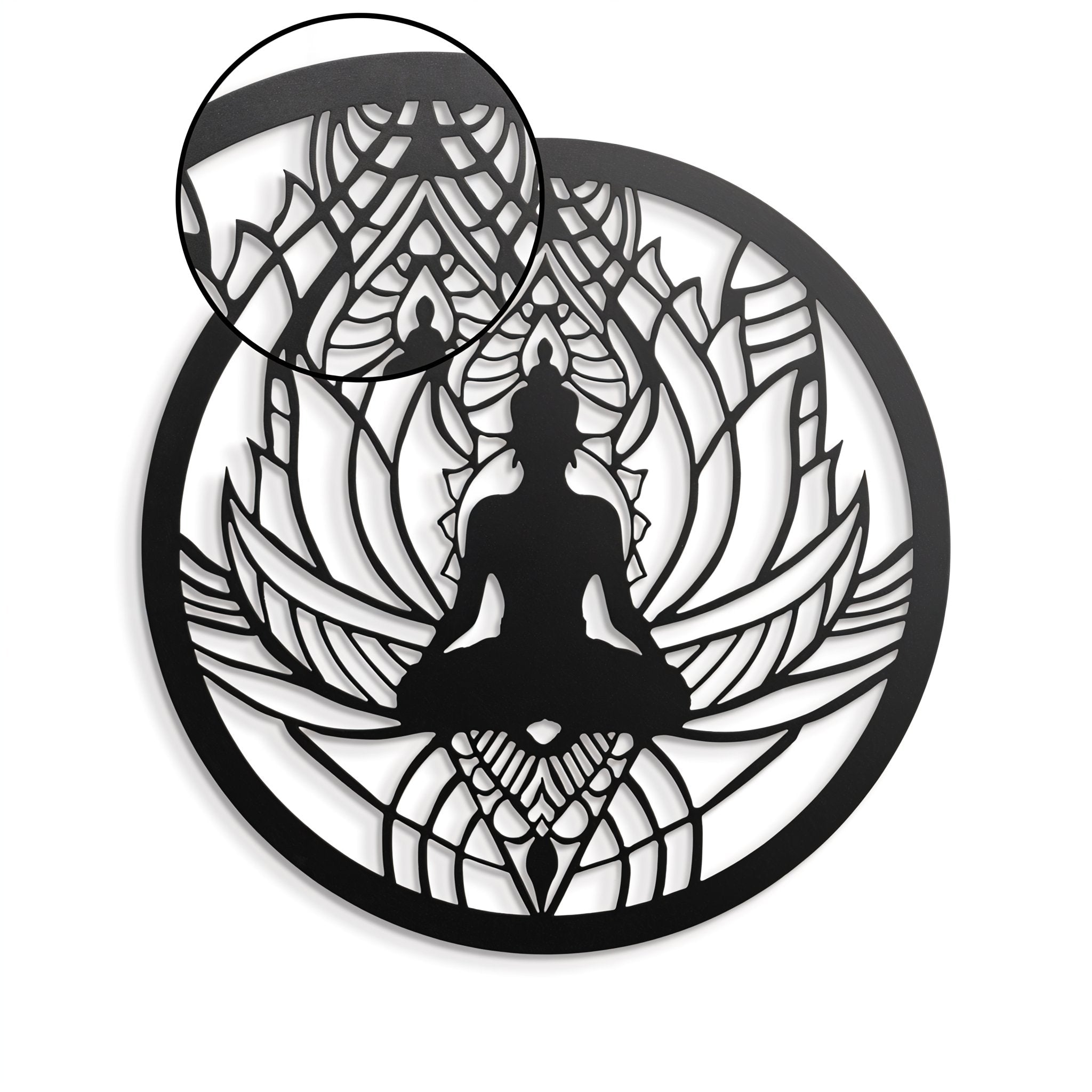 Laser-Cut Meditating Buddha Wall Art – Spiritual Décor
