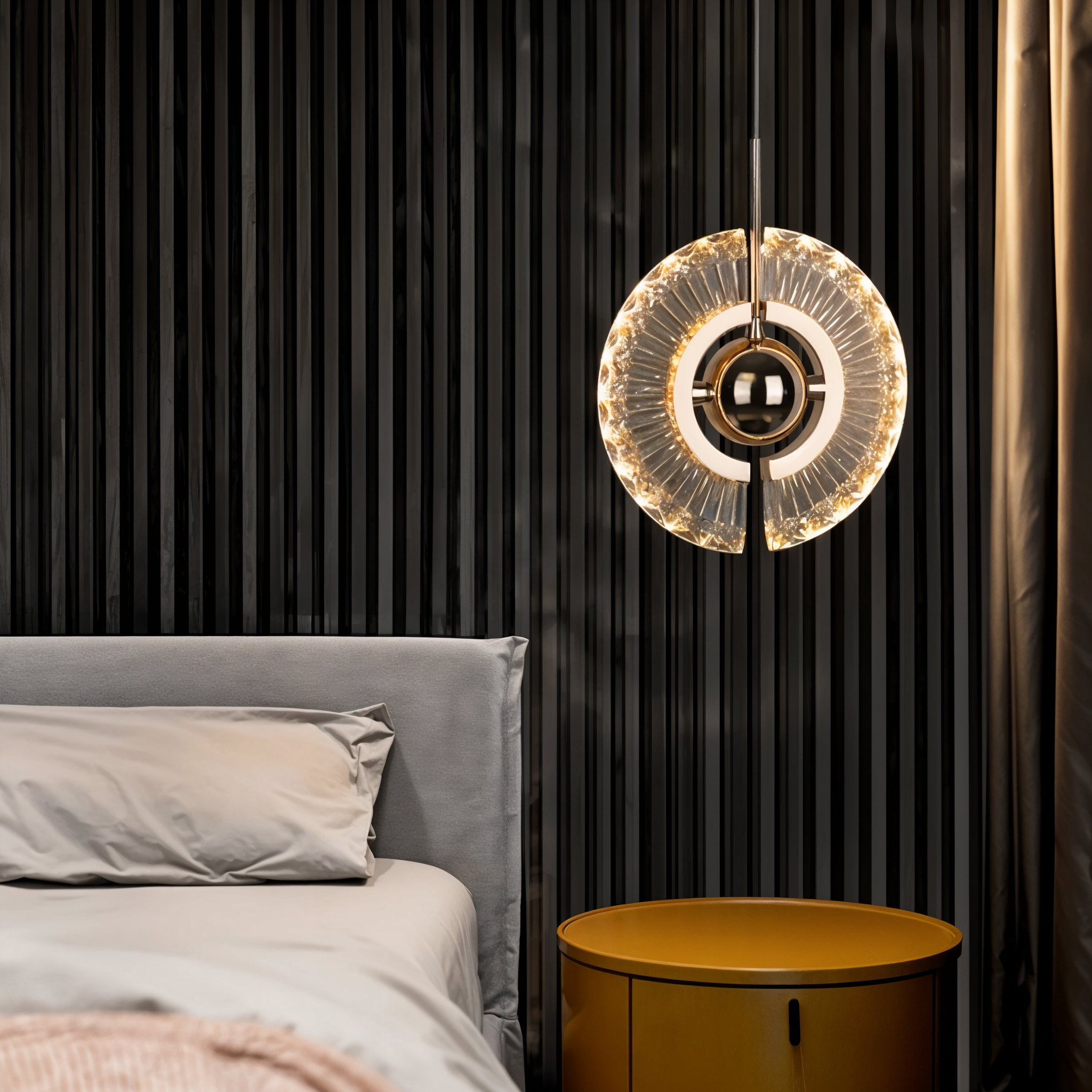 Luxurious Crystal LED Pendant Light with GD Metal Design - BP-1417