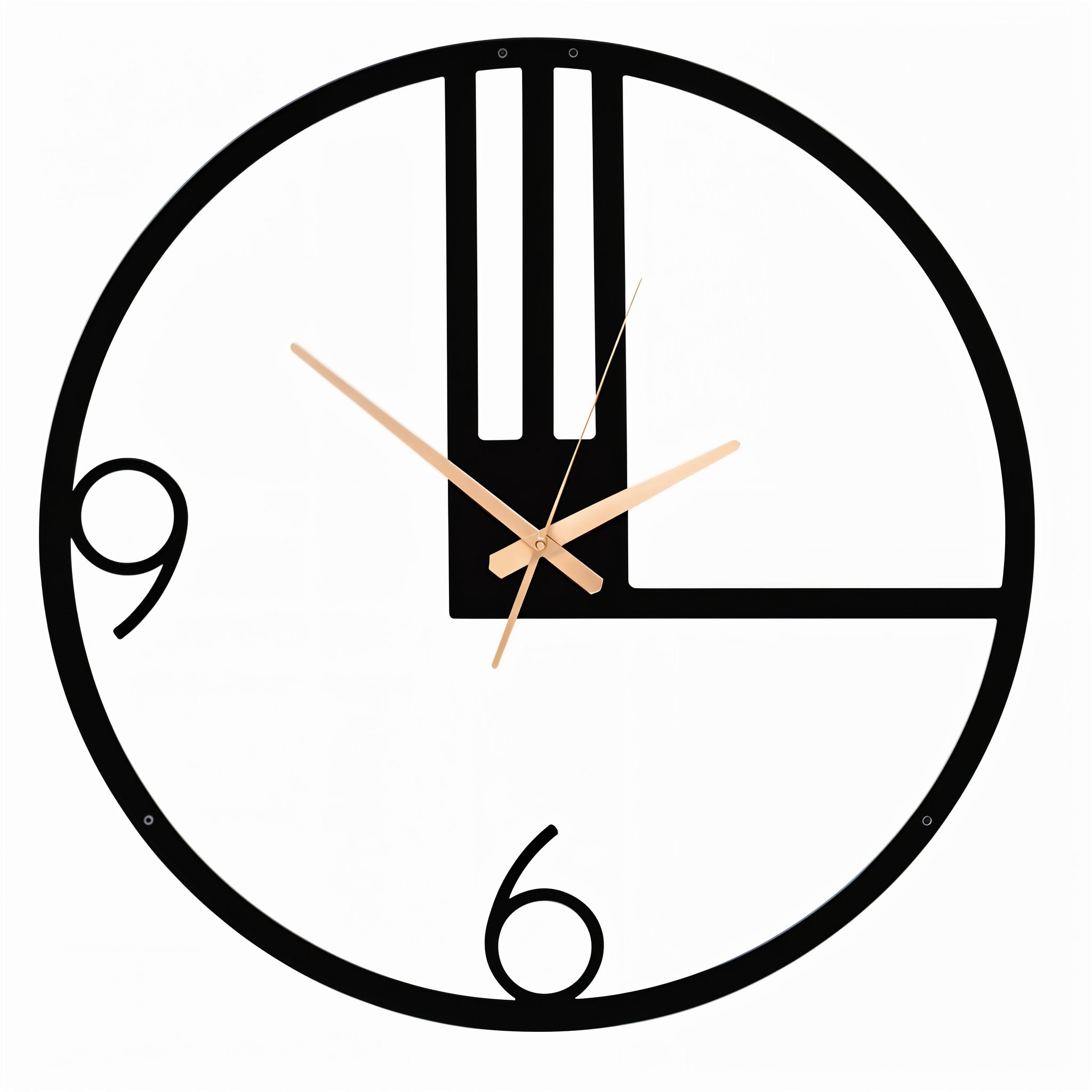 Modern Geometric Wall Clock with Minimalist Artistic Design