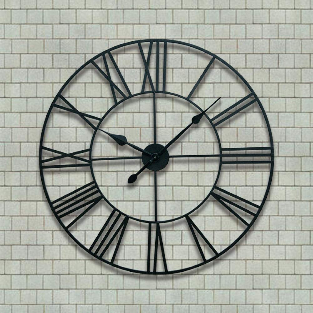 Vintage Roman Numeral Wall Clock – Industrial Metal Design