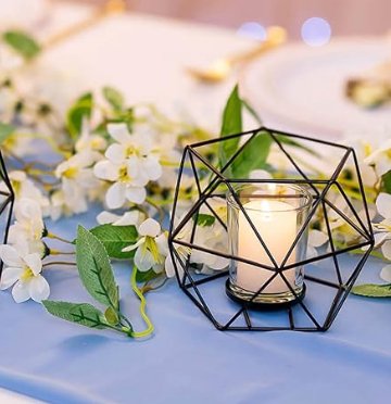 Geometric Metal Tea Light Candle Holder - Nestern
