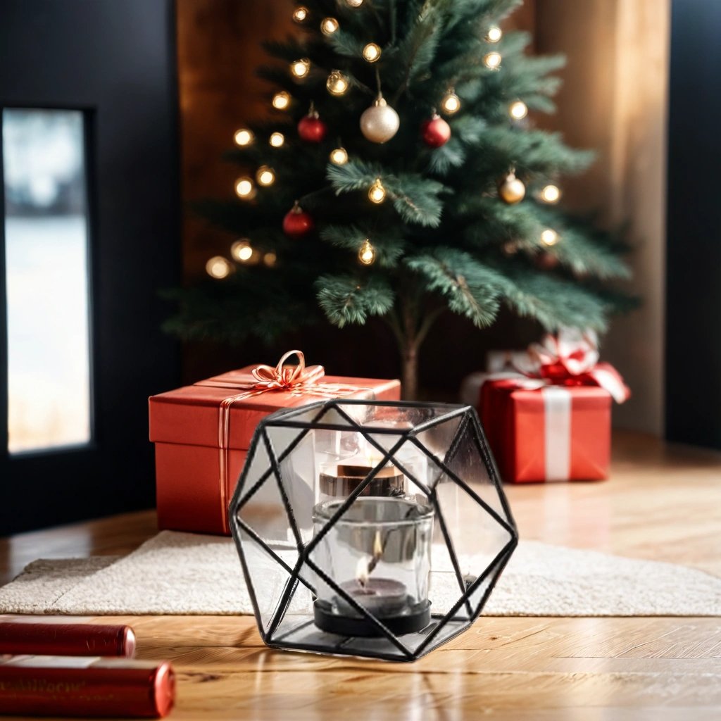 Geometric Metal Tea Light Candle Holder - Nestern