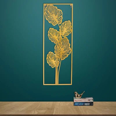 Gold Metal Leaf Wall Art - Nestern