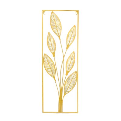 Gold Metal Leaf Wall Art - Nestern