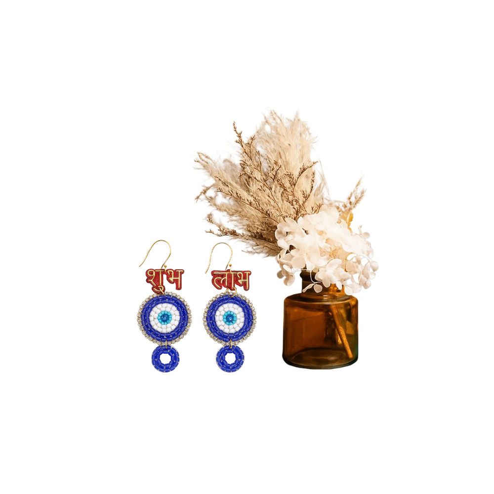 Timeless Treasure Floral Arrangement in Amber Glass Jar - Diwali Gift Box