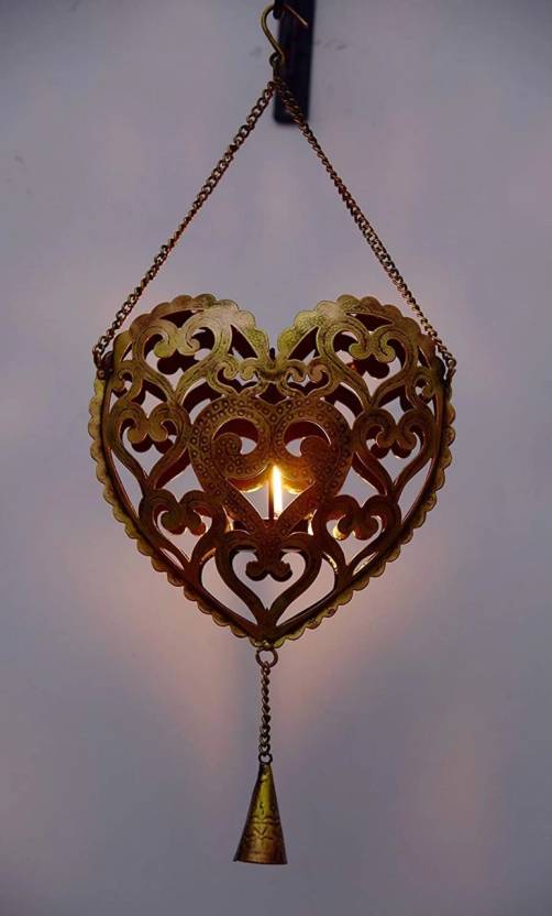 Heart-Shaped Hanging Tealight Holder - Nestern