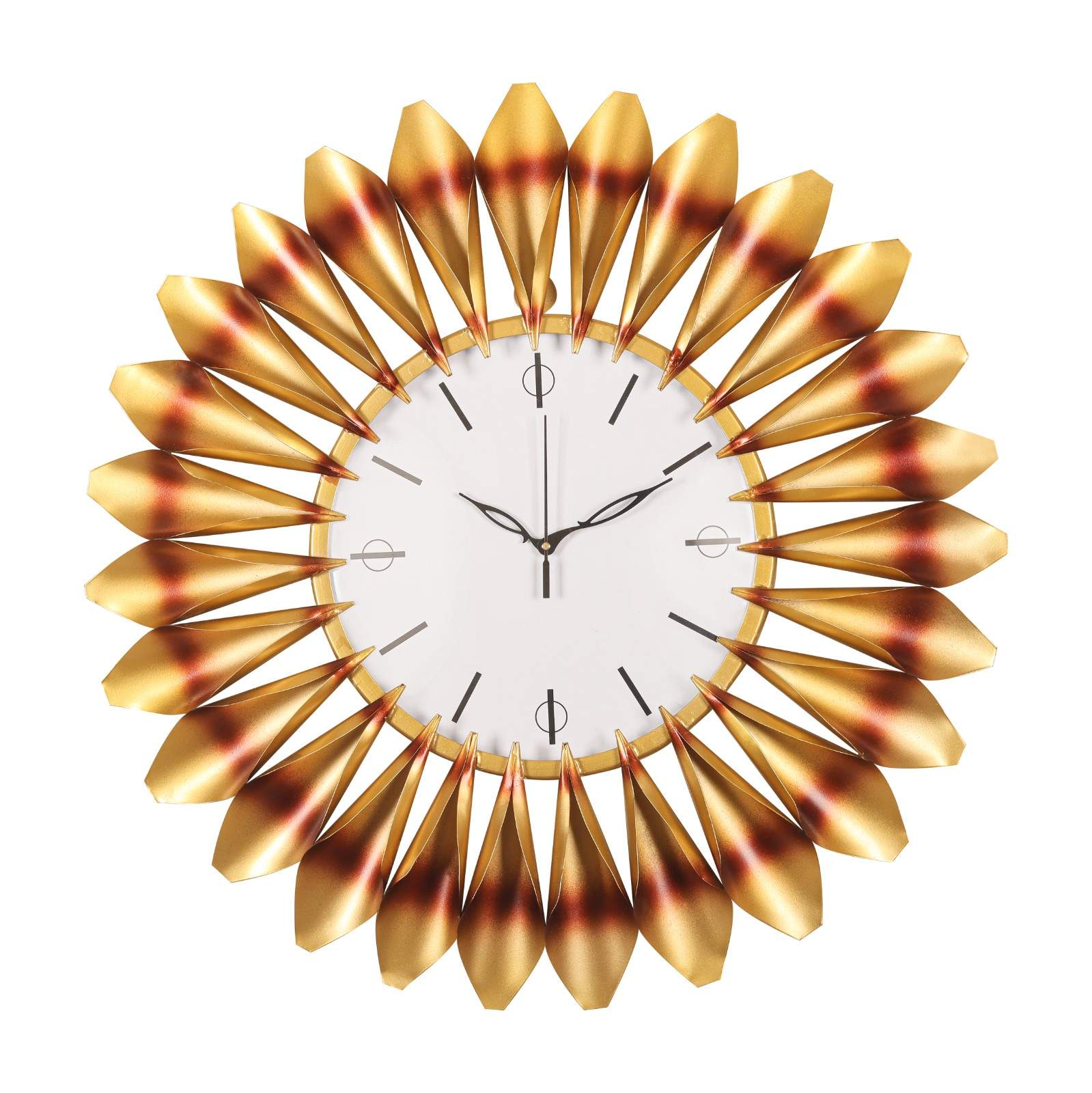 Elegant Golden Sunburst Wall Clock – Luxury Home Décor Piece