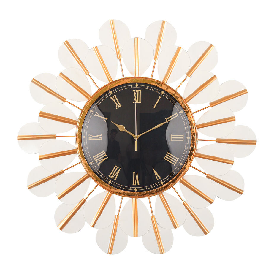 Luxury Gold & Black Roman Numeral Wall Clock