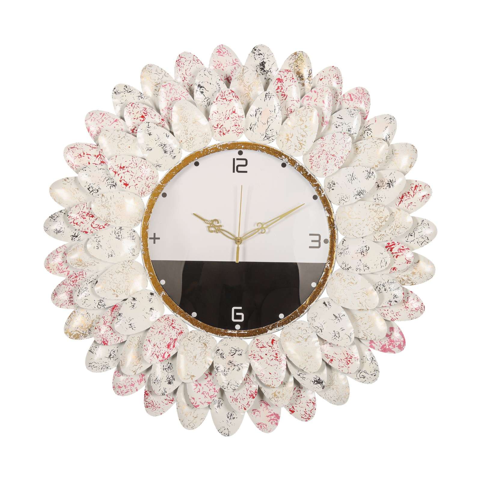 Elegant Floral Petal Wall Clock – Stylish Home Décor Accent