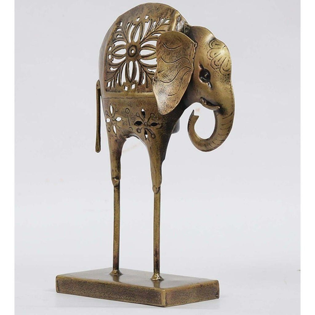 Intricate Brass Elephant Figurine - Nestern