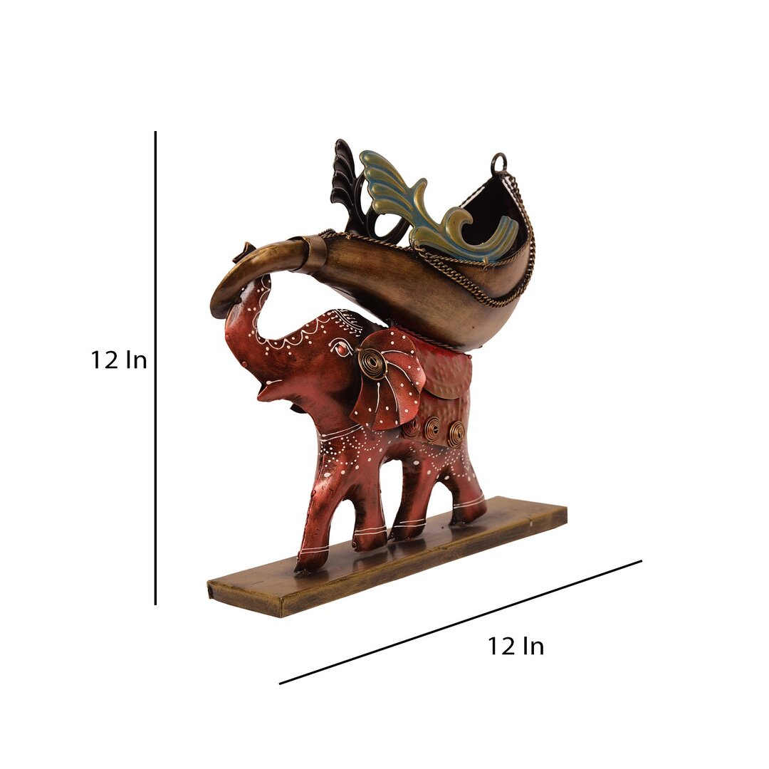 Majestic Elephant with Regal Canoe Bottle Holder - Nestern