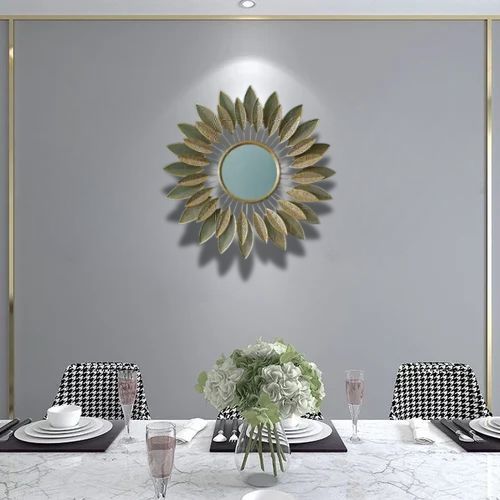 Leaves Design Metal Mirror