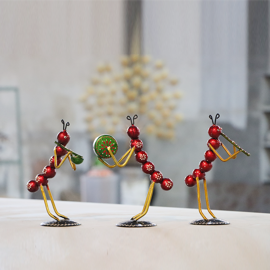 Rustic Musical Ant Trio Figurines - Nestern