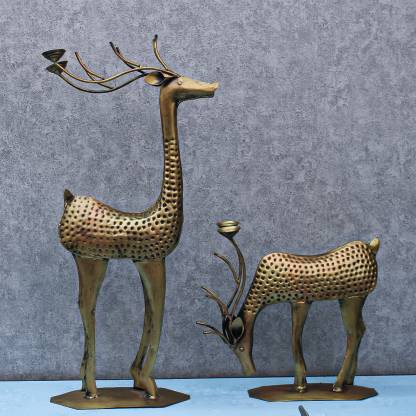 Metallic Deer Sculptures - Nestern