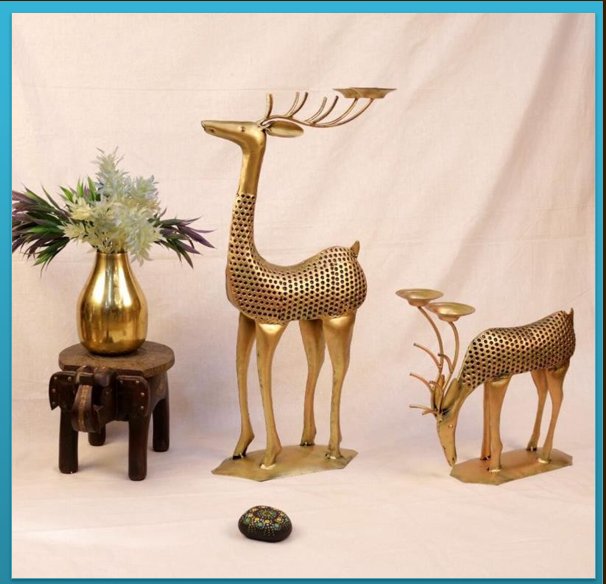 Metallic Deer Sculptures - Nestern