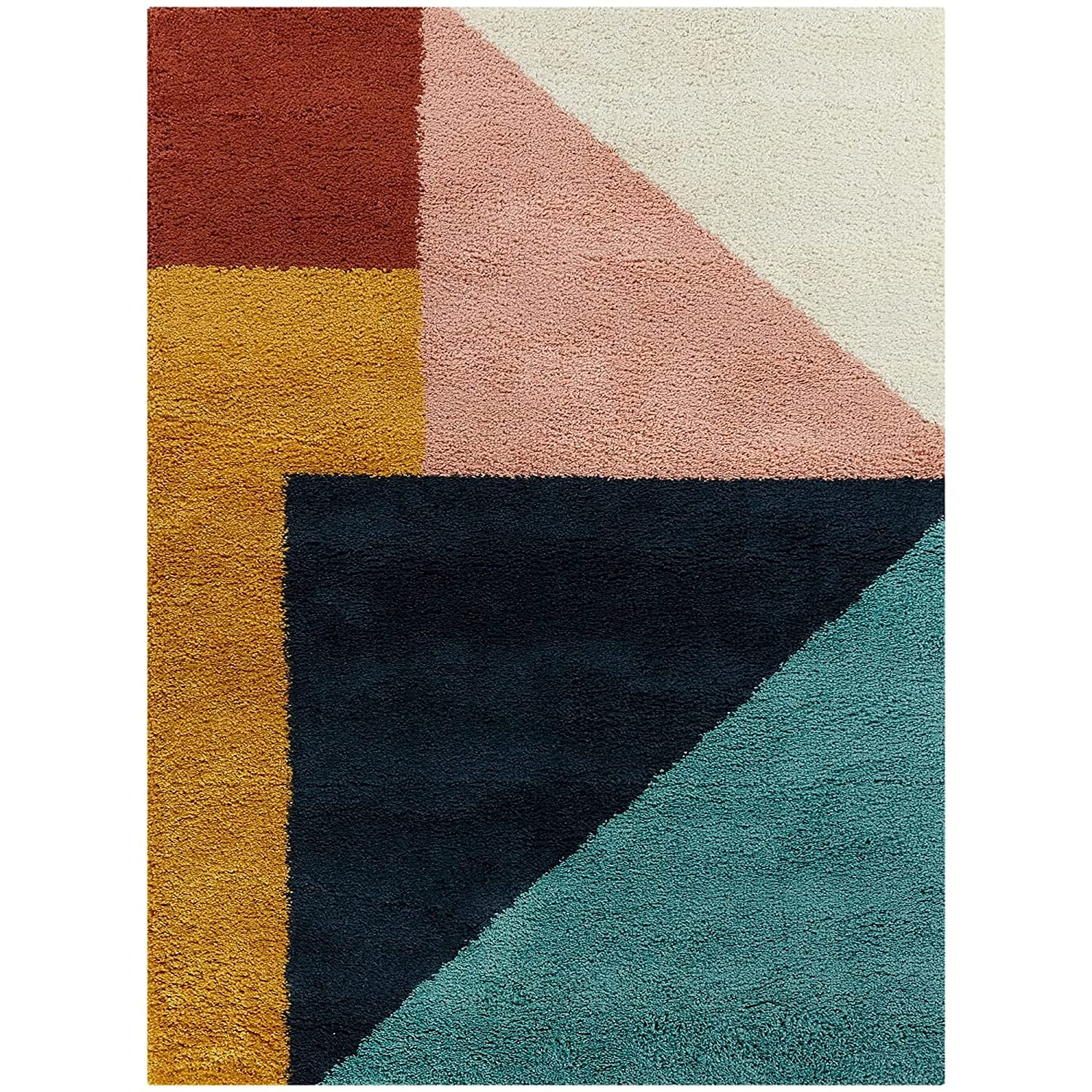 Multicolor Modern Geometric Rug - Nestern