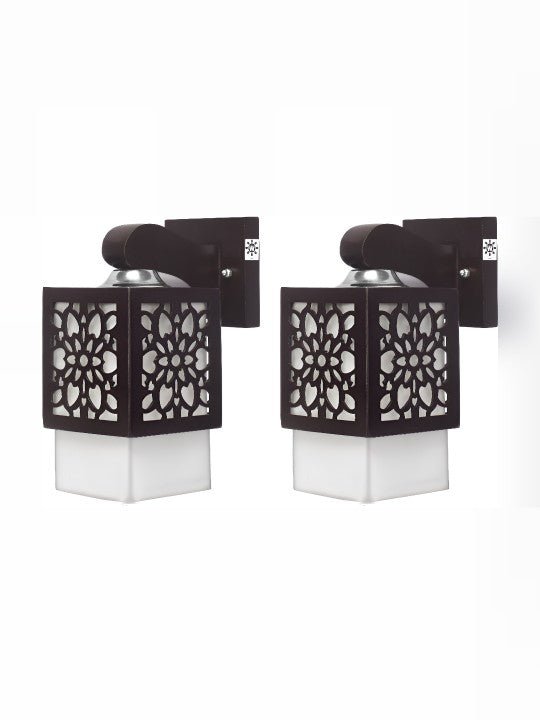 Ornamental Cut-Outs Cube Wall Lamp - Nestern