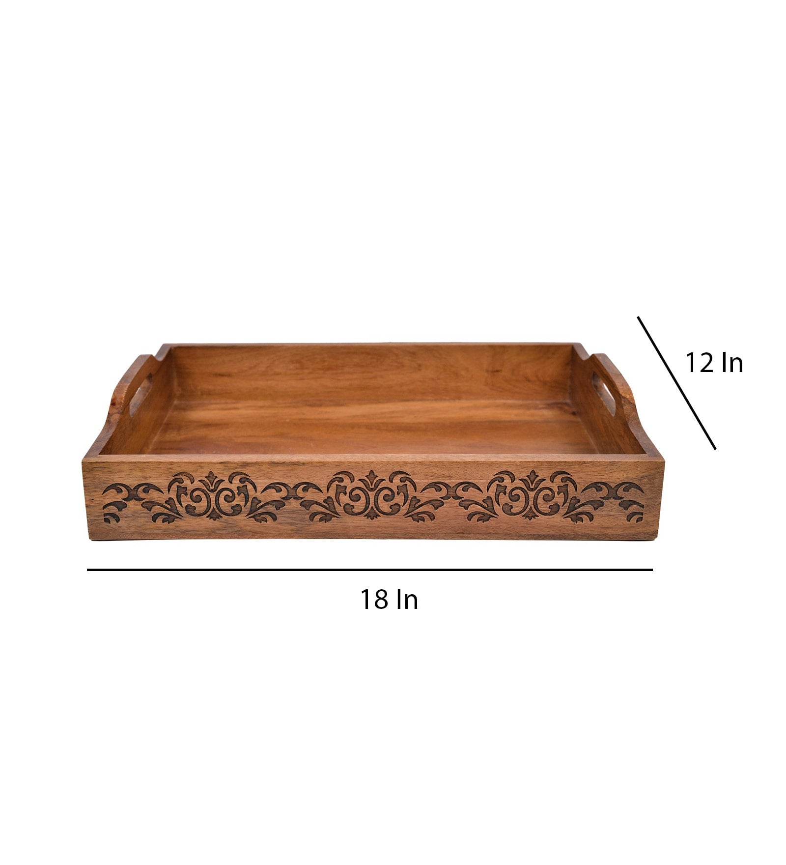 Refined Acacia Wood Serving Tray - Nestern