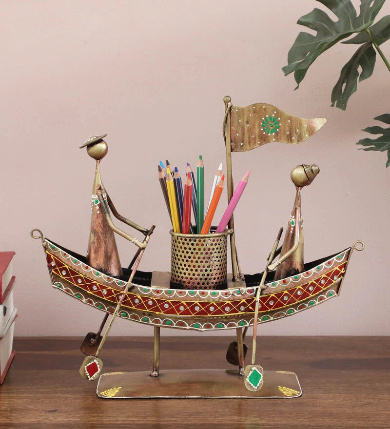 Regal Voyager Metallic Boat Pen Holder - Nestern