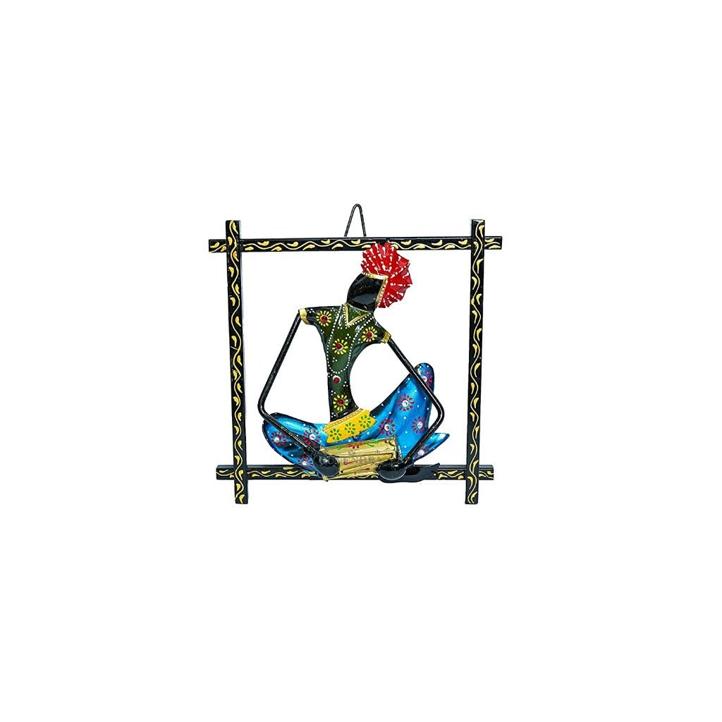 Set of 3 Tribal Musician Wall Hangings – Handcrafted Metal Art Décor - Nestern