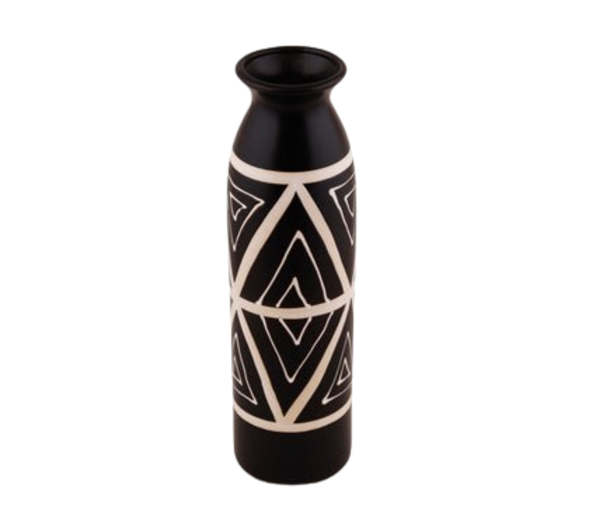 Sleek Bold Black Decoartive Table Vase - Nestern