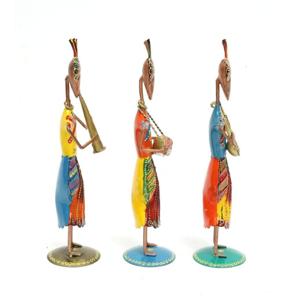 Tribal Melody: Handcrafted Figurine Trio - Nestern