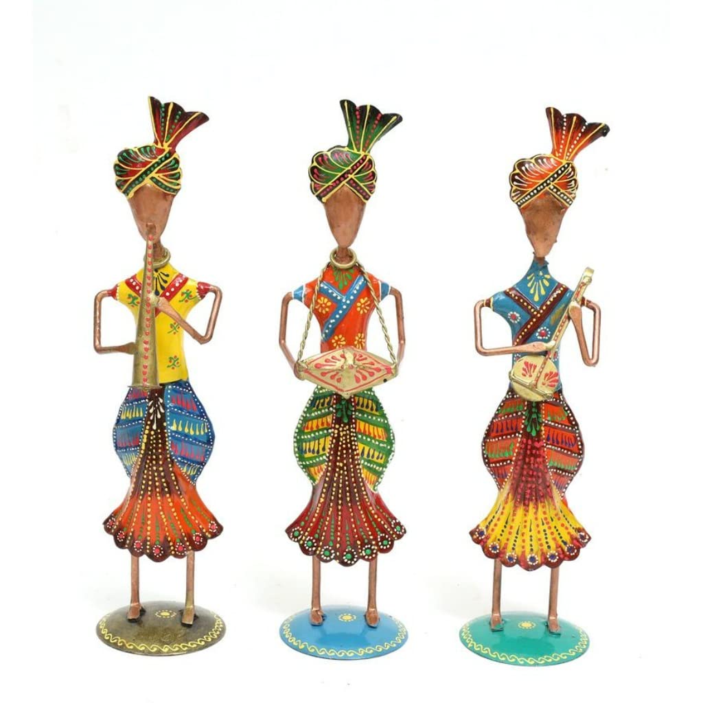 Tribal Melody: Handcrafted Figurine Trio - Nestern