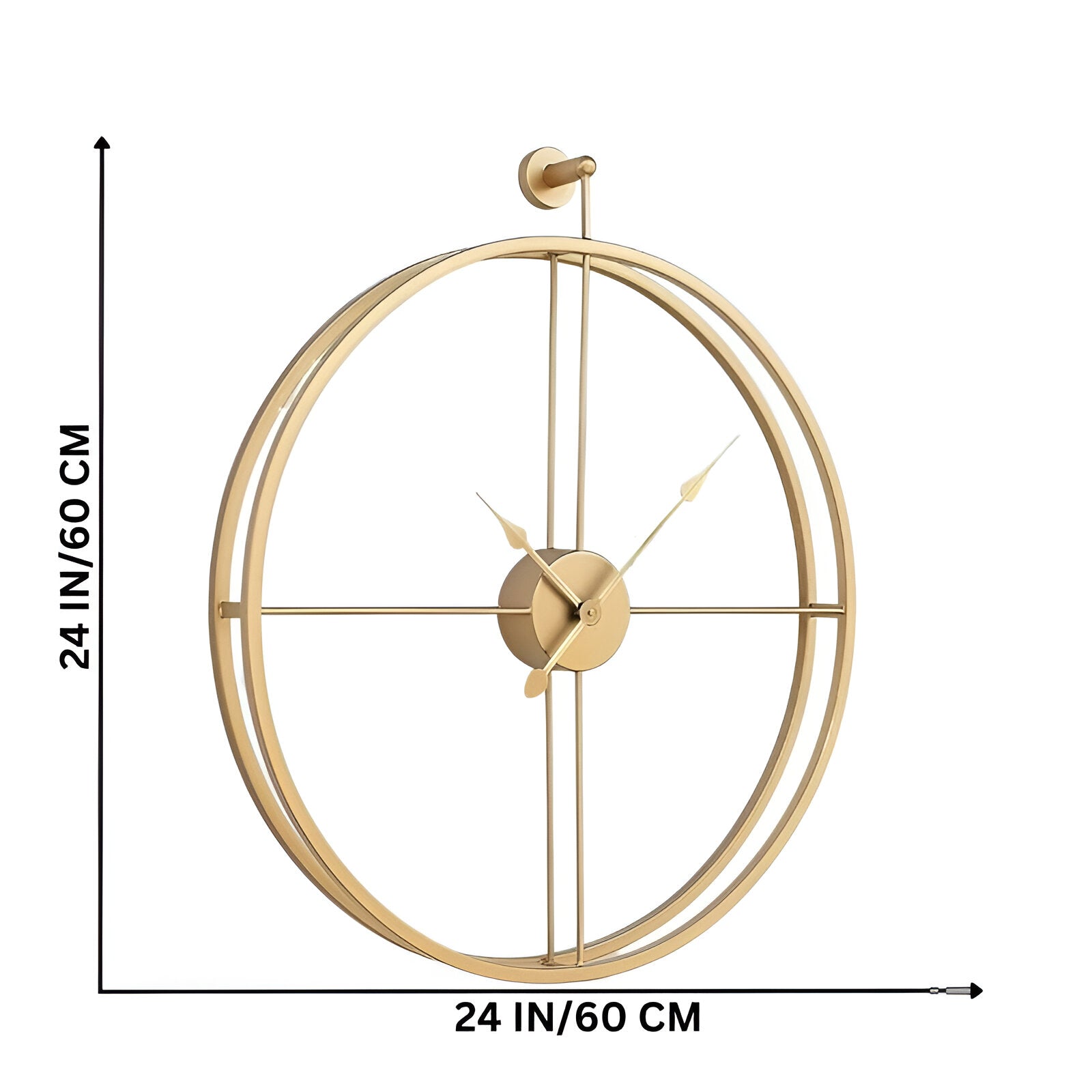 Luxury Gold Hanging Wall Clock – Modern Minimalist Design