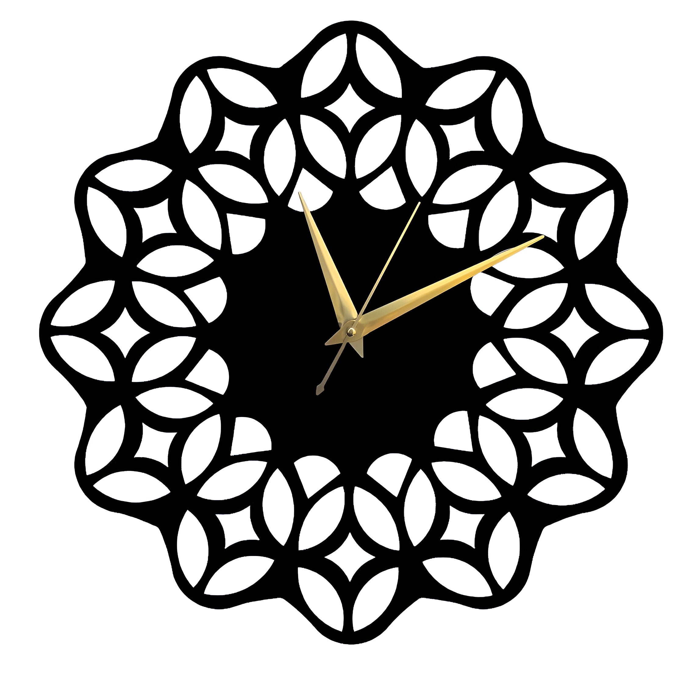 Elegant Geometric Metal Wall Clock – Modern Decorative Timepiece