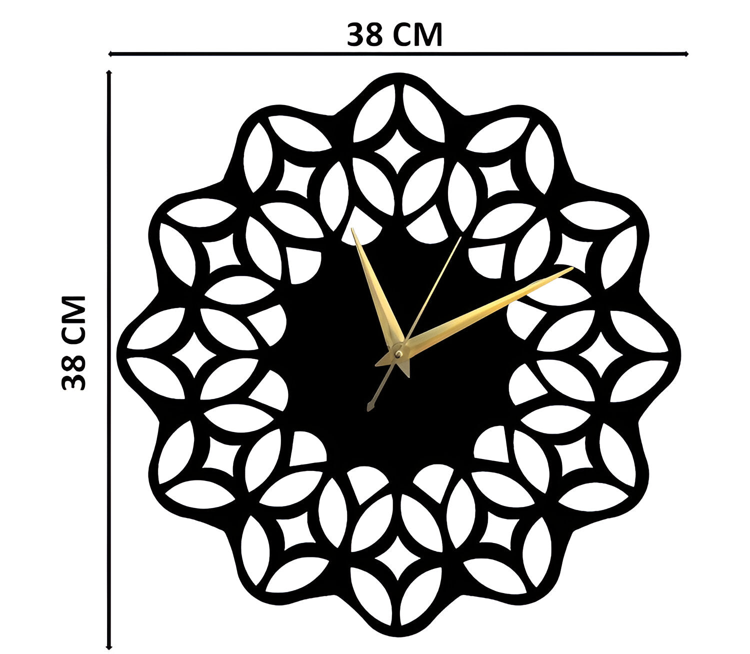 Elegant Geometric Metal Wall Clock – Modern Decorative Timepiece