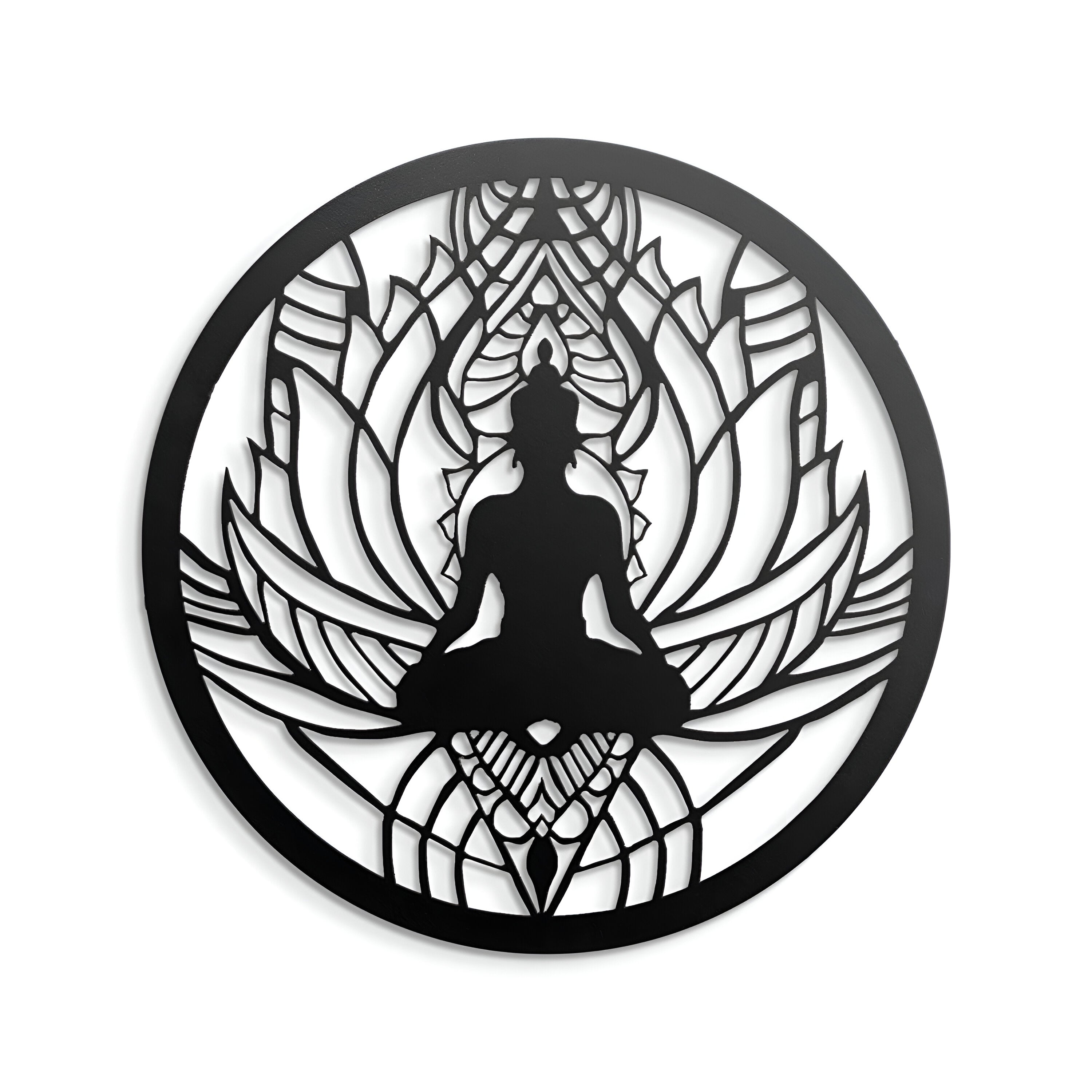 Laser-Cut Meditating Buddha Wall Art – Spiritual Décor