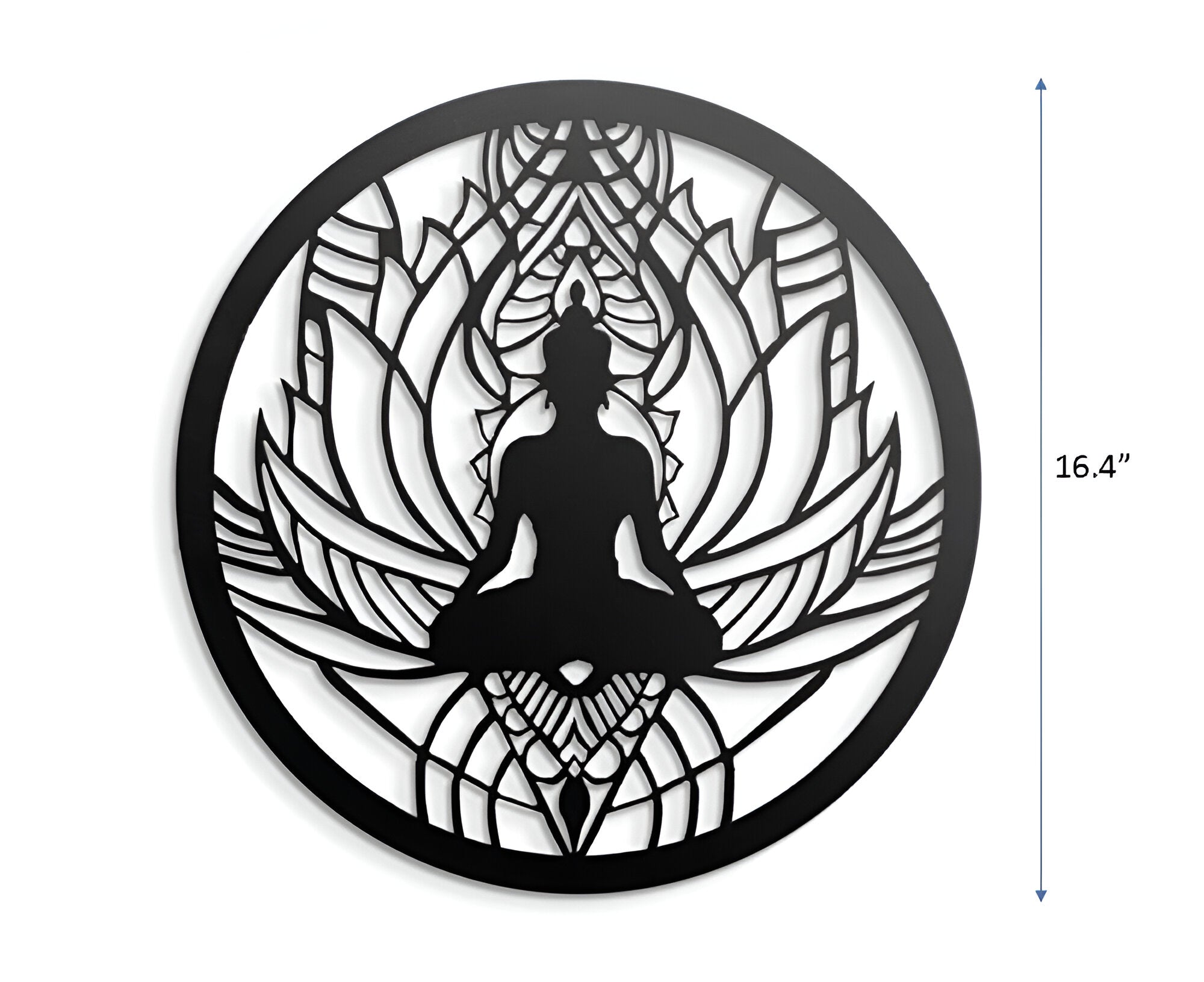 Laser-Cut Meditating Buddha Wall Art – Spiritual Décor
