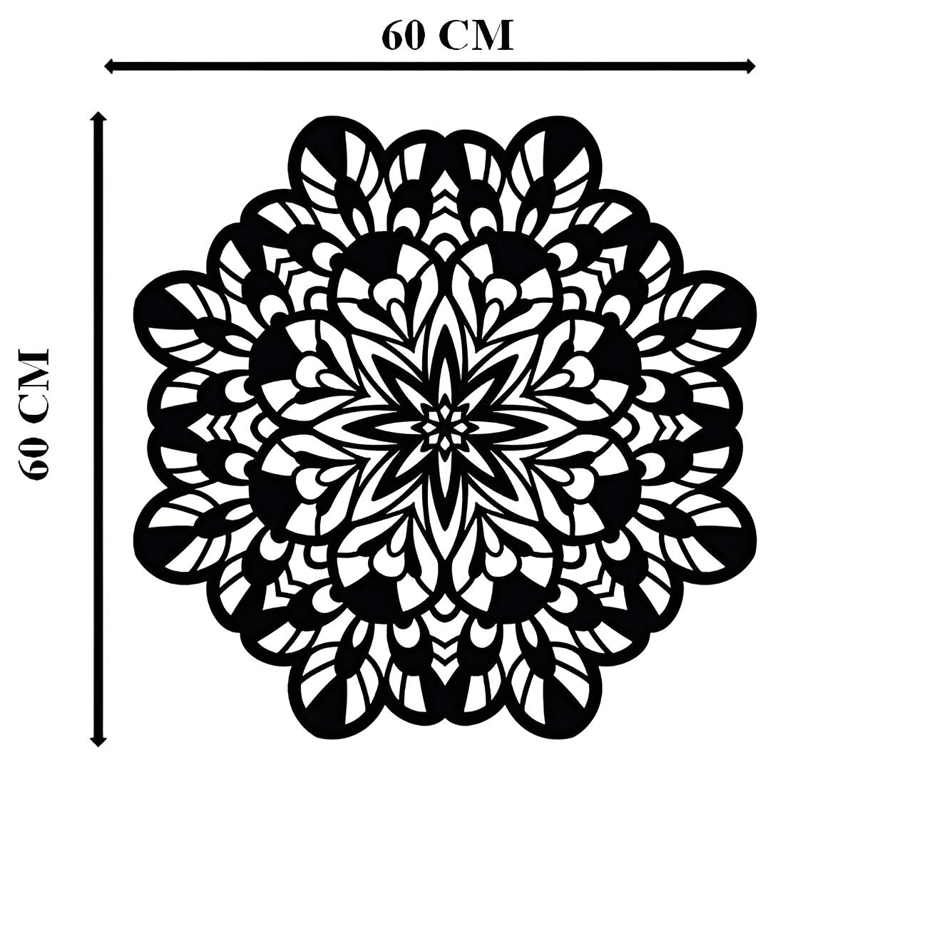 Geometric Floral Metal Wall Art – Modern Mandala Décor
