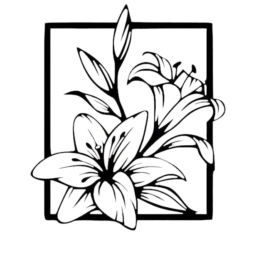 Floral Metal Wall Art – Elegant Lily Blossom Décor