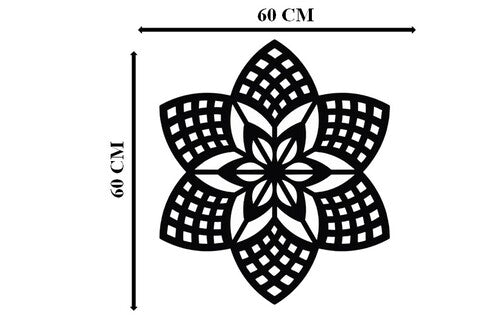 Geometric Floral Metal Wall Art – Modern Mandala Décor