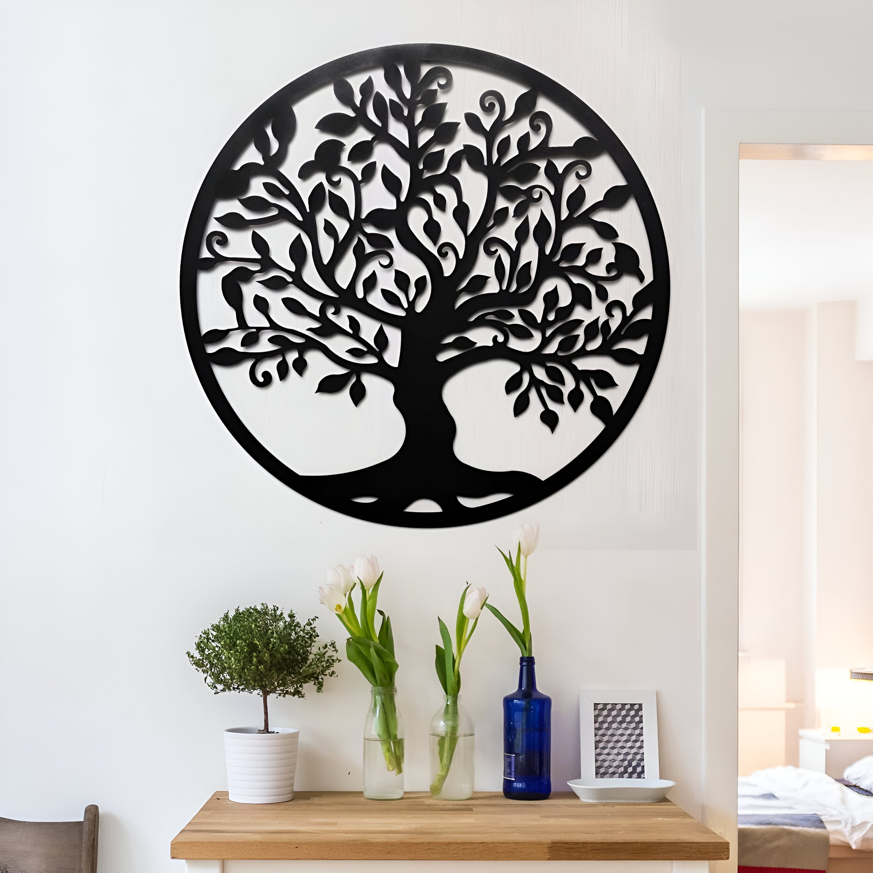 Elegant Tree of Life Metal Wall Art – Nature-Inspired Home Décor